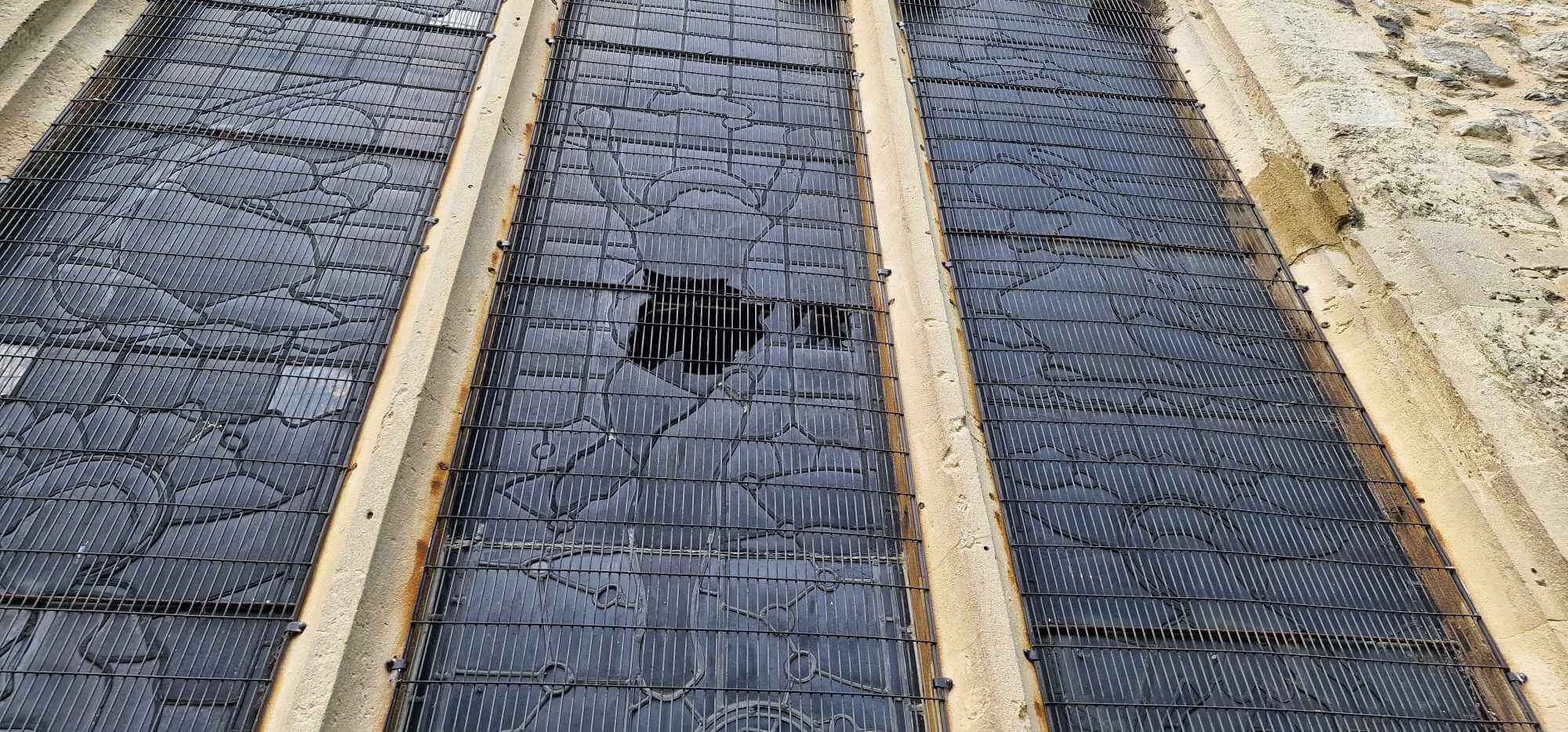 Damage to Stained Glass Window